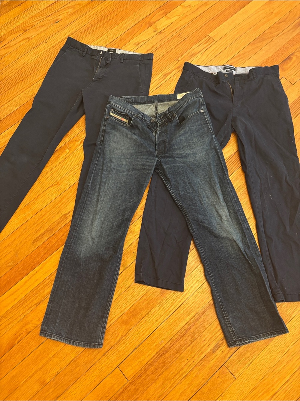 Men's Blue Straight Jeans bundle brands are Boss,Tommy and Hilfiger